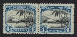 Cook Is. Port Of Avarua 4d Pair PERF 14! 1932 MNH SG#103a MI#33C - Islas Cook