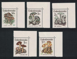 Czechoslovakia Poisonous Fungi 5v Corners 1989 MNH SG#2992-2996 - Unused Stamps