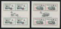 Czechoslovakia Cars Technical Monuments 2 MSs 1987 MNH MI#Block 70-71 - Ongebruikt