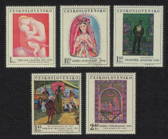 Czechoslovakia Art Paintings 5th Series 5v 1970 MNH SG#1914-1918 - Ungebraucht