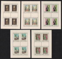 Czechoslovakia Art 2nd Series 5v Sheetlets 1967 MNH SG#1699-1703 - Unused Stamps