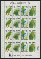 Caribic Birds WWF Parakeet Sheetlet Of 4 Sets 1998 MNH SG#4298-4301 MI#4156-4159 Sc#3961-3964 - Ongebruikt