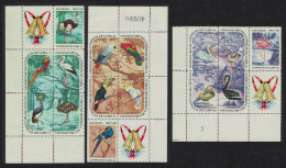 Caribic Birds Of Havana Zoo Christmas 3 Blocks 1967 MNH SG#1556-1561ad - Unused Stamps