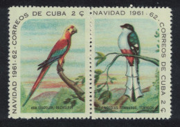 Caribic Macaw Trogon Birds Pair 1955 MNH SG#1003a+1003b MI#736-737 - Nuevos