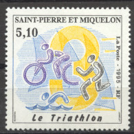 St Pierre And Miquelon, 1995, Triathlon, Running, Swimming, Cycling, Sports, MNH, Michel 688 - Unused Stamps