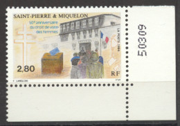 St Pierre And Miquelon, 1994, Women's Voting Rights, MNH, Michel 675 - Neufs