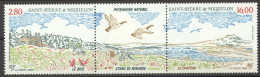 St Pierre And Miquelon, 1994, Nature Protection, Conservation, Birds, Landscape, MNH Strip, Michel 681-682 - Unused Stamps