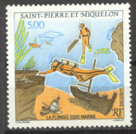 St Pierre And Miquelon, 1993, Diving, Sports, MNH, Michel 650 - Unused Stamps
