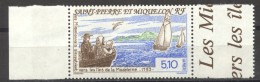 St Pierre And Miquelon, 1993, Boats, Ships, Madeleine Islands, MNH Tab, Michel 657 - Unused Stamps