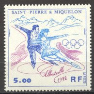 St Pierre And Miquelon, 1992, Olympic Winter Games Albertville, Sports, Ice Dancing, Figure Skating, MNH, Michel 634 - Unused Stamps