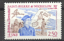 St Pierre And Miquelon, 1992, French Settlements, Colonist, Map, MNH, Michel 646 - Unused Stamps