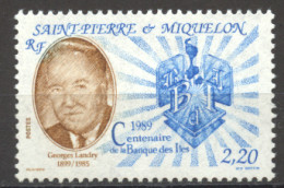 St Pierre And Miquelon, 1989, National Bank, Banking, MNH, Michel 584 - Neufs