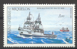 St Pierre And Miquelon, 1989, Towing Ships, Boats, MNH, Michel 583 - Unused Stamps