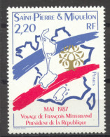 St Pierre And Miquelon, 1987, Visit Of President Mitterand, MNH, Michel 546 - Nuevos