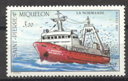 St Pierre And Miquelon, 1987, Fishing Boats, Ship, Trawler, MNH, Michel 552 - Unused Stamps