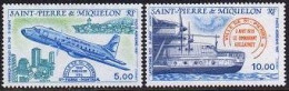 St Pierre And Miquelon, 1987, Airplane, Aviation, MNH, Michel 548-549 - Nuovi