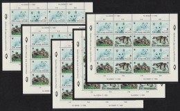 Finland WWF Arctic Fox 5 Sheetlets [A] 1993 MNH SG#1310-1313 MI#1202-1205 Sc#907 A-d - Nuevos