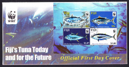 Fiji WWF Pacific Tunas MS FDC 2004 SG#MS1217 MI#Block 45 I Sc#1006 - Fiji (1970-...)