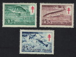 Finland Perch Pike Salmon Fish 3v 1955 MNH SG#543-545 - Nuevos