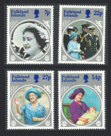 Falkland Is. Life And Times Of Queen Mother 4v 1985 MNH SG#505-508 Sc#420-423 - Falklandeilanden