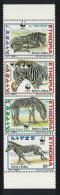 Ethiopia WWF Grevy's Zebra Vertical Strip Of 4v 2001 MNH SG#1816-1819 MI#1704-1707 Sc#1533 A-d - Ethiopie