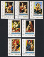 Eq. Guinea Paintings Madonnas Christmas 4v Corners 1972 MNH Sc#7223-7231 - Guinea Equatoriale