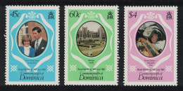 Dominica Charles And Diana Royal Wedding 3v Perf 14 1981 MNH SG#747-749 MI#713-715 - Dominica (1978-...)