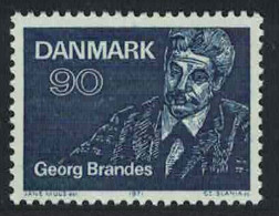 Denmark First Lectures By Georg Brandes Writer 1971 MNH SG#535 - Ongebruikt