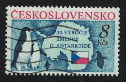Czechoslovakia Penguins Birds Antarctic Treaty 1991 Canc SG#3061 - Usados