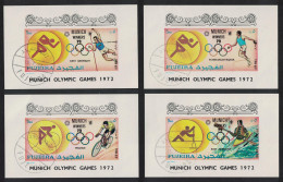 Fujeira Winners Munich Olympic Games MS Imperf 1972 CTO - Fudschaira