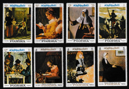 Fujeira Cezanne Renoir Famous Paintings 8v 1967 MNH MI#198-205 - Fudschaira