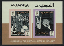 Fujeira Churchill Commemoration MS IMPERF 1966 MNH SG#MS75 MI#Block 3B - Fudschaira
