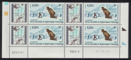 FSAT TAAF Birds Penguins Block Of 4 Date Control Number 2005 MNH SG#542 MI#568 - Nuevos