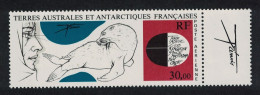 FSAT TAAF 'Explorer And Fur Seal' By Tremois Painting Signature Label 1985 MNH SG#205 MI#205 - Nuevos