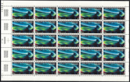 FSAT TAAF Aurora Borealis Polar Aurora Full Sheet 1984 MNH SG#192 MI#190 - Ongebruikt