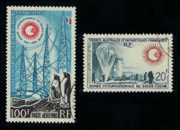 FSAT TAAF Penguins Birds International Year Of Quiet Sun 2v 1963 Canc SG#36-37 MI#29-30 - Used Stamps