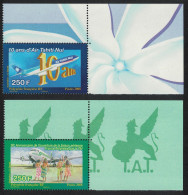 Fr. Polynesia Air Tahiti 2v Top Corners T2 2008 MNH SG#1104-1105 MI#1056-1057 - Neufs