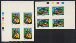 Fr. Polynesia Scooter Bus Tour D'Ile 2v Corner Blocks Of 4 Traffic Lights 2008 MNH SG#1081-1082 MI#1035-1036 - Unused Stamps