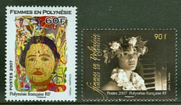 Fr. Polynesia Polynesian Women Painting Photography 2v 2007 MNH SG#1046-1047 - Nuovi