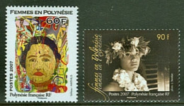 Fr. Polynesia Polynesian Women Painting Photography 2v 2007 MNH SG#1046-1047 - Nuevos