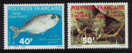 Fr. Polynesia Fish Shrimp Fresh Water Animals 2v 1990 MNH SG#582-583 - Neufs