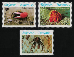 Fr. Polynesia Crabs 3v 1986 MNH SG#465-467 - Unused Stamps