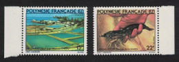 Fr. Polynesia Sea-water Shrimp Aquaculture 1st Series 2v 1980 MNH SG#322-323 - Neufs