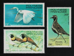 Fr. Polynesia Heron Plover Mannikins Birds 3v 1982 MNH SG#379-381 - Nuevos