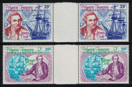 Fr. Polynesia Captain Cook Discovery Of Hawaii 2v Gutter Pairs 1978 MNH SG#266-267 - Unused Stamps