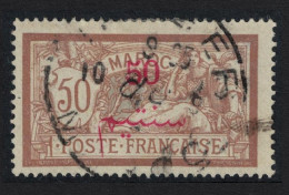 Fr. Morocco 50 Centimos Overprint 1911 Canc SG#38 MI#35 Sc#36 - Oblitérés