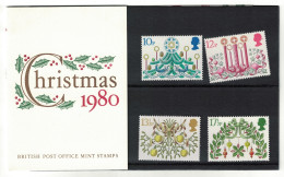 Great Britain Christmas 5v Pres. Pack 1980 MNH SG#1138-1142 Sc#928-932 - Nuovi