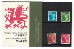 Great Britain WALES Regional Definitives 4v Pres. Pack No. 86 1976 SG#Pack 86 - Neufs
