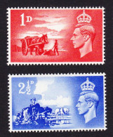 Great Britain Channel Islands Horses Third Anniversary Of Liberation 2v 1948 MNH SG#C1-2 - Ungebraucht