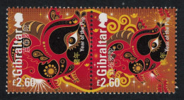 Gibraltar Chinese New Year Year Of The Pig 2v Pair FV£5.20 2019 MNH SG#1838-1839 - Gibraltar